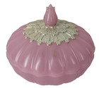 Vintage Avon 1960s Elusive Beauty Dust Empty Pink Rose Dusting Powder Box