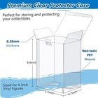 6 Pack Protectors Case Compatible With Funko- 4  Inch Pop Vinyl Figures  Crystal