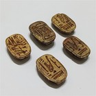 Antique Style Egypt Scarab Stone Handmade Collectible With Hieroglyphic Detail