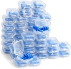 50 Pair Silicone Ear Plugs In Plastic Cases Soft Reusable Comfortable In Bulk   