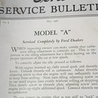 Ford Service Bulletin Model A 1928 Technical Manual Diagrams   Instructions