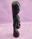 Vintage African Tribal Wood Statue Hand Carved Figure Wooden Art Dark 11 Inch