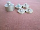 Vintage 5-brass Balance Scale Weights