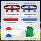 Flag Football Set With Practice Cones And Bag14 Player Adjustable Flags Footb   