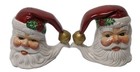 Vtg 2003 Fitz   Floyd Christmas Santa Holiday Salt Pepper Shaker Set Open Box