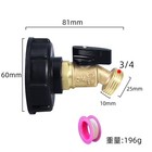 275-330gallon Water Tank Ibc Tote Adapter 2  Brass Fittings Hose Valve Connector