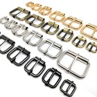 Leather Hand Bag Shoe Strap Belt Rectangle Adjust Roller Pin Buckle Clasp Ring