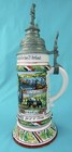 Antique German Germany Ww1 16 Reg  Reservist Pionier Litho Porcelain Beer Stein