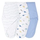 Easy Swaddle Wrap With Zipper  Snug Cotton Knit Baby Swaddle Blanket 3-pack  Din