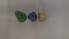 Vintage Lot Of 3 Miniature 3 Inch Multi Color Glass Bottles