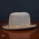 Vtg Star Of The West Custom 5x Beaver Western Homburg Hat Bound Edge Taupe 6 7 8