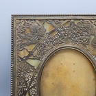 Antique Tiffany Studios Bronze And Art Glass Grapevine Picture Frame  946