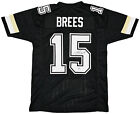 Purdue Boilermakers Drew Brees Autographed Black Jersey Beckett Witness 220386