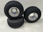 Honda Atc 70 Dwt Polished Front Rear Wheels Rims Sunf A011  Trails Xc Tires 16 