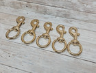 3 1 2  Solid Brass Snap clasp With 1  Round Swivel Eye  Lead Rope  Reins  5 Pack