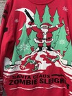 Zombie Sleigher Santa Ugly Christmas Sweater Men   s Size Xl La Police Gear