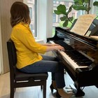 Piano Chair Bench With Back Support adjustable Black Piano Stool Music Bench