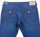 True Religion Rocco Mens 40 Relaxed Skinny Jeans Dark Blue Flap Pocket 106795