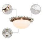 Vintage Resin Mini Flush Mount Light Sun Glass Shape Ceiling Light Fixture Decor
