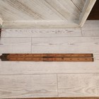 Vintage Brass   Boxwood   53 1 2 Folding Ruler - 24  Inches Fractions 1920 s