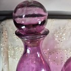 Set Of 2 Vintage Amethyst Purple Tall 20 h Glass Decanters W stopper Art Glass