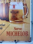 Michelob Beer Sign - Vintage 70   s Anheuser Busch Serve Budweiser