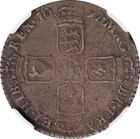 1697 Great Britain William Iii Shilling London Mint S-3511  Km-497 1 Ngc Au-53