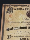 The Masonic Society Certificate Convention Of Freemasons Founding Fellow Signed