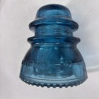 Vtg Hemingray-42 Aqua Blue Glass Insulator Telegraph Power Pole Made In Usa