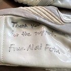 Under Armour Game Used Nai Fotu  42 Autographed Gray Game-worn Football Gloves 