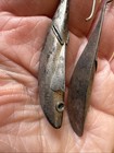 Vintage Sterling 925 Tribal Mask Long Earrings Unique Bought At Art Fair