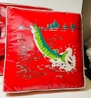 Vintage Sears Bass Boat Cushions Lot Of 2 -1 Plain 1 Bass Fish Buoyant
