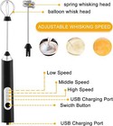 Electric Milk Frother Handheld Whisk Mixer Stirrer Coffee Egg Usb Rechargeable