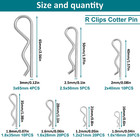 Cotter Pin Assortment Kit - 200 Pcs Hardware Pins Set 304 Stainless Steel Kotter
