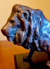 Exquisite Antique Large Quality Walking Bronze Lion C1820s Great Patina Vgc