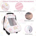 Baby Carseat Cover Girls  Unicorn Infant Car Seat Covers Canopy For Newborn W   