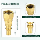 2pcs 3 8  Female Flare To 1 4  Gas Grill Lp Quick Connect Propane Quick Conne   