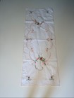 Vintage Embroidered Floral Table Runner - White With Pink And Green