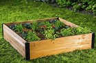  Mezza 4 Foot X 4 Foot X 11 Inch Cedar Wood Modular Garden Bed With Black 
