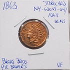 1863 Broas Pie Baker New York One Country Civil War Token Ny-630m 1063 Cwt-zak