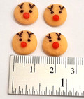 10 Dollhouse Miniature Reindeer Christmas Cookies   Doll Food Barbi Diorama Lot