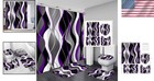 Stylish Purple Shower Curtain   Rug Set - Complete Bathroom Decor Collection