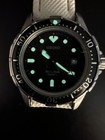 Seiko Scuba Men s Black Dial Date Quartz Dive Watch 38mm 7n35-600a New Battery