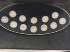2000 Canadian Millennium 12 Proof Sterling Silver 25 Cents Coin Set Cased   Coa