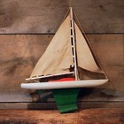 Mid 20th Cent Painted Wooden Pond Boat - 23 1 2  X 28  T W  