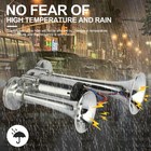 Super Loud Train Electric Air Horn 600db Dual Trumpets Car Truck Boat Rv Speaker