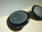 Vintage Two Toned Blue Buttons On Card 3 4  Each  Made In U s a 