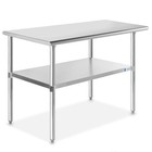 Stainless Steel Work Table 48 X 24 Inches  Nsf Commercial Kitchen Prep Table    