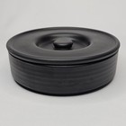 6 5  Matte Black Zion 21oz Ceramic Tortilla Warmer Holder Bowl - Tuxton China 22