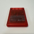Sony Playstation 2 Oem Clear Red Memory Card Ps2 Video Game Save Accessory